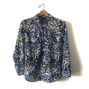 Talbots Nantucket career long sleeve blouse sz sma